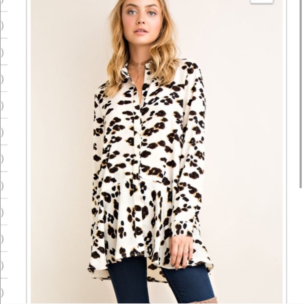 Entro Leopard Tunic Top S
